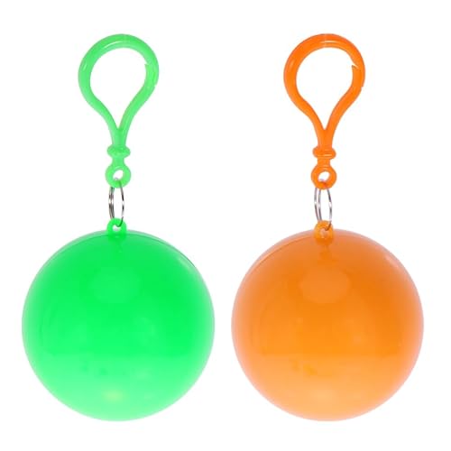 SHOWERORO 4 Stücke Einweg Regenponcho Ballform Wasserdicht Leicht Mit Schlüsselanhänger Für Camping Festival Notfälle Für Reisende & Outdoor Enthusiasten von SHOWERORO