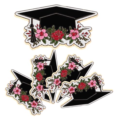 SHOWERORO 5 Stück Teiliges Metall Abzeichen Graduation Cap Pin Minimalistisches Design Langlebig Stilvolles Abschlusskappen Accessoire für Abschlussfeiern und Akademische Auszeichnungen von SHOWERORO