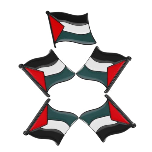 SHOWERORO 5 Stück Teiliges Palestine Broschen Set aus Langlebiger Zinklegierung Modische Anstecknadeln für Kleidung Taschen und Accessoires für Feiern Partys Stilvolles Solidaritätszeichen von SHOWERORO