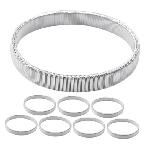 SHOWERORO 8 Stück Rutsch Elastische Ärmelhalter Teiliges Unisex Metall Armbänder Stretch Ärmel Garters Elegantes Stahlgeflecht für Hemden und Langarmshirts bei Formalen und Lässigen Anlässen von SHOWERORO