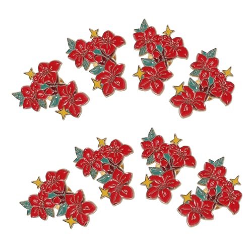 SHOWERORO 8 Stück Teiliges Set Blumige Broschen Legierung Anstecknadeln für Frauen Kleidung Brosche Ästhetische Design Pins für Rucksack Accessoires von SHOWERORO