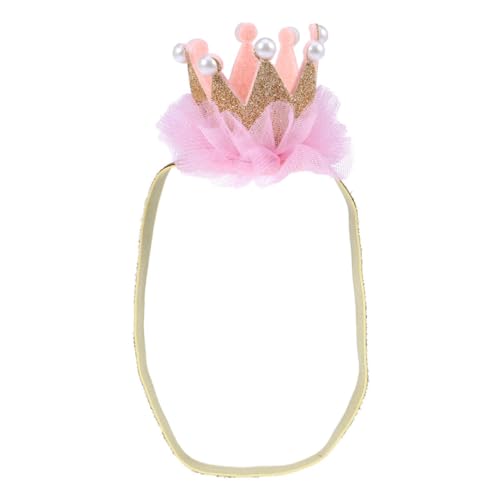 SHOWERORO Knotbares Elastisches Stirnband Für Kleinkinder Mädchen Rosa Netz-haarband Als Foto-requisite Kopfbedeckung Für Neugeborene von SHOWERORO