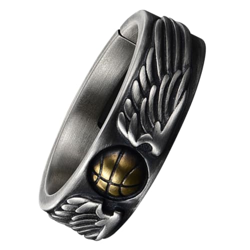SHOWERORO Basketball Charm Ring aus Metall Herrenring Modisch Leicht Hautfreundlich Langlebig Sportlicher Fingerschmuck für Alltag Party Dating und Besondere Anlässe von SHOWERORO