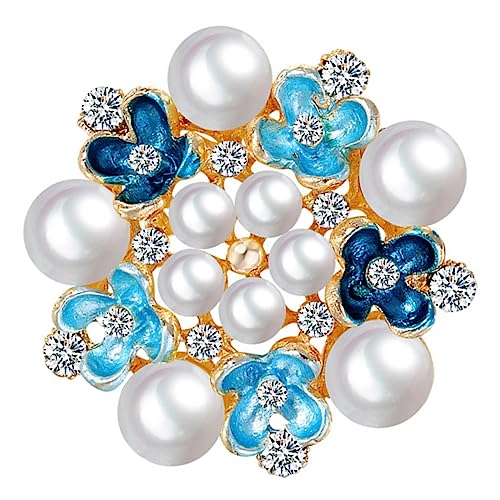 SHOWERORO Blumenbrosche Strass für Damen Elegantes Design Funkelnde Anstecknadel für Hochzeiten und Partys Modisches Accessoire für Kleidung und Pullover von SHOWERORO