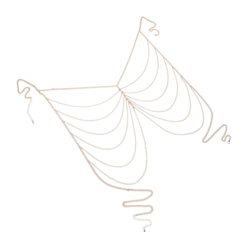 SHOWERORO Damen Körperkette Mehrschichtiges Design Brustkette für Strandpartys Vielseitiger Körperschmuck für Frauen Modisches Accessoire für Party und Alltag von SHOWERORO