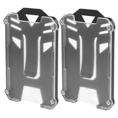 SHOWERORO Dienstausweis Halter Ausweishalter Kartenhalter 2 Stücke Transparente Ausweishülle Vertikale Tragbare Kartenhülle Für Ausweise Kreditkarten von SHOWERORO