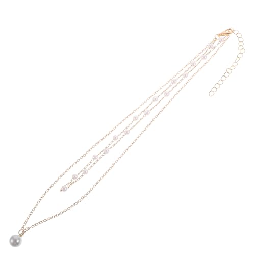 SHOWERORO Doppelschichtige Perlenkette für Damen Goldene Halskette mit Einzigartigem Design für Modischer Modeschmuck mit Langlebiger von SHOWERORO