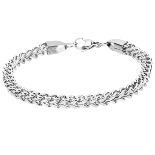 SHOWERORO Edelstahl Herren Armband Gliederkette Robust Langlebig Modisch für Alltag und Urlaub Stilvolles zum Geburtstag Weihnachten von SHOWERORO