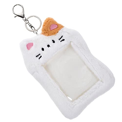 SHOWERORO Plüsch-kartenhalter Mit Cartoon-Katze-Motiv Ausweishalter Kartenhülle Aus Plüsch Entzückender Anhänger Für Rucksack Und Umhängetasche Organizer Für Spielkarten Und Fotos von SHOWERORO