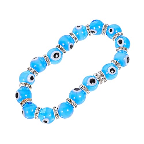 SHOWERORO Exaggerated Evil Eye Armband aus Blauem Glas für Damen Modisches Leichtes Handgelenkschmuckstück Geeignet für Alltag Party Geschenk Stilvolle Boho armbänder Frauen von SHOWERORO