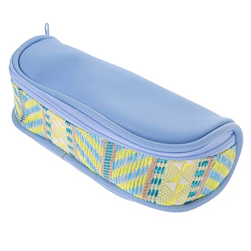 SHOWERORO Großes Federmäppchen mit Reißverschluss Geräumige Stiftetasche aus Hochwertigem Material Tragbare Schreibwaren Aufbewahrungstasche für Schule Büro und Unterwegs Blau von SHOWERORO