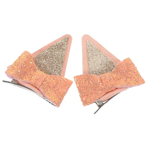 SHOWERORO Haarklammern Für Kinder Mit Schleife Ohr Haarnadel Glitter Zubehör Für Mädchen Frauen Geburtstag Hochsteckfrisuren von SHOWERORO