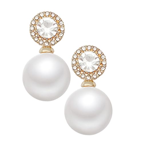 SHOWERORO Künstliche Perlen Ohrstecker Damen Leicht Alloy Schmuck Mit Strass Ohrstecker Für Alltag Und Festliche Anlässe von SHOWERORO