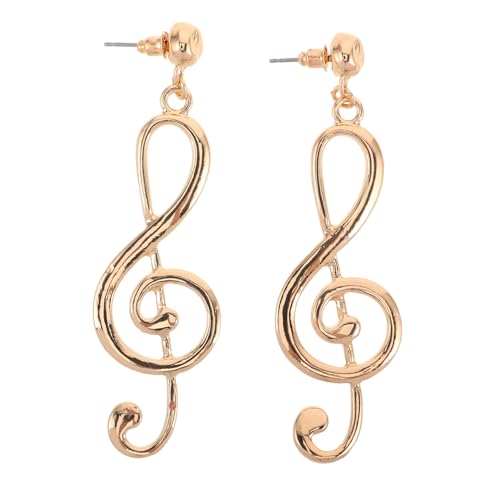 SHOWERORO Musiknoten Ohrstecker Damen Vintage Stil Extravaganter Design Schmuck Künstlerisch Retro Ohrschmuck Goldfarben Für Alltag Party SHOWERORO Musiknoten Ohrstecker Damen Vintage Stil Extravaganter Design Schmuck Künstlerisch Retro Ohrschmuck Goldfarben Für Alltag Party von SHOWERORO