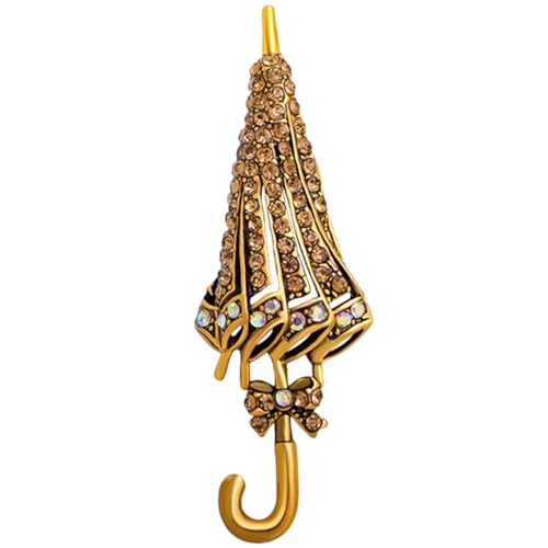 SHOWERORO Regenschirm Brosche mit Strass für Anzüge Anstecknadel für Kleidung Langlebiges Design für Formelle Anlässe und Alltag Hochwertiges Material Schützt Ihre Kleidung von SHOWERORO