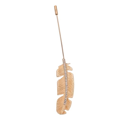 SHOWERORO Retro Brosche Blattmotiv Goldfarbene Anstecknadel für Damen Mantel Cardigan Jacke Modisches Accessoire für Formelle und Anlässe Verleiht Outfits Note von SHOWERORO
