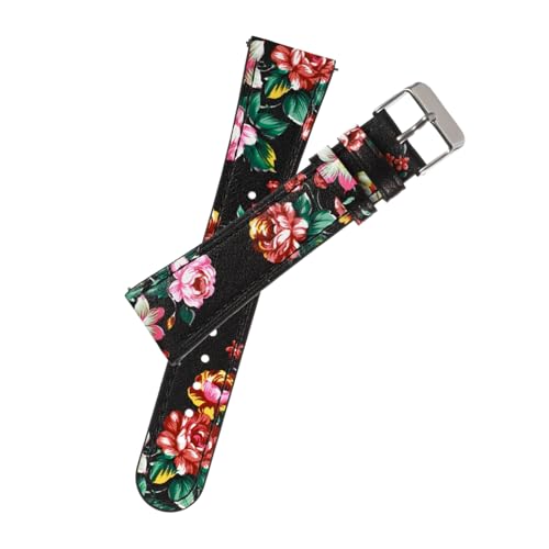 SHOWERORO Smart Watch Band PU Armband Verstellbar Schnellverschluss Kompatibel für Galaxy Herren Damen Ersatzarmband Elegant Rot von SHOWERORO