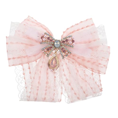 SHOWERORO Spitzen schleifenbrosche Strass Modisches Anstecknadel accessoire für Damenblusen und Mäntel Vielseitig für Alltag und Festliche Kleidung von SHOWERORO
