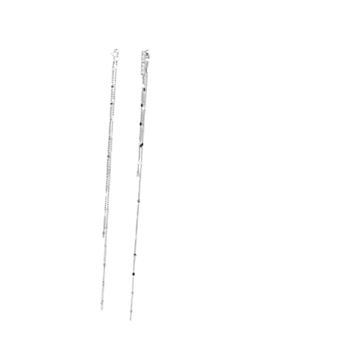 SHOWERORO Sterling Silber Ohrstecker Lange Quastenohrringe Damen Asymmetrisch Modisch Umweltfreundliches Kupfer Ohrschmuck Für Alltag Party Reise Weihnachten von SHOWERORO