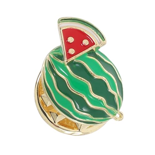 SHOWERORO Süße Wassermelonen Brosche Damen Fruchtiger Emaille Anstecker Leichter Schutz Brosche Vielseitig für Party Büro Reise Sommerliche Modeaccessoire Sicherer Kleidungshalter von SHOWERORO