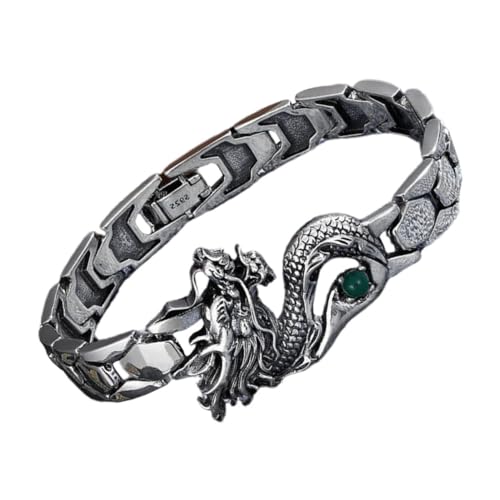 SHOWERORO Verstellbares Dragon Totem Armband für Damen und Herren Robustes Edelstahlarmband mit Einzigartigem Design Modisches Schmuckstück zum Neujahrsfest und Alltag Komfortabel Anpassbar von SHOWERORO