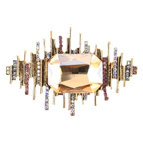 SHOWERORO Vintage Strass Brosche Rechteckige Anstecknadel für Damen Elegantes Kostümschmuckstück für Hochzeiten Bouquets und Formelle Anlässe von SHOWERORO