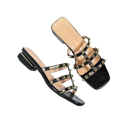 Fashion Sense Damen Sommer Hausschuhe Lazy Sandalen Große Damenschuhe, Schwarz , 38 EU von SHPEHU