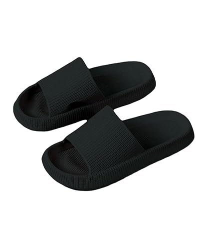 Shower House Step On The Sense Of Shit Hausschuhe Sommer Home Wear Weiche Sohle Rutschfeste Schuhe Einfache Herren Hausschuhe, Schwarz , 38/39 EU von SHPEHU