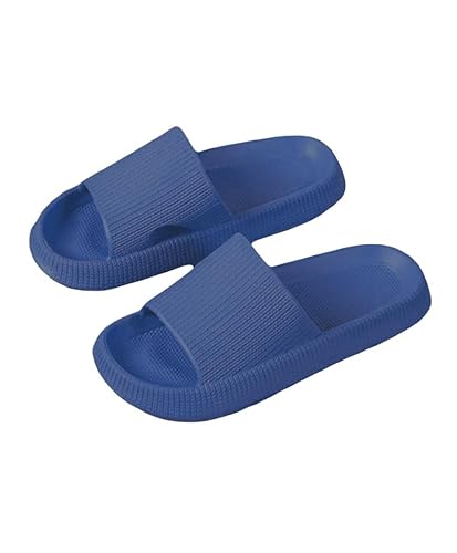 Shower House Step On The Sense Of Shit Hausschuhe Sommer Home Wear Weiche Sohle Rutschfeste Schuhe Einfache Herren Hausschuhe, blau, 38/39 EU von SHPEHU