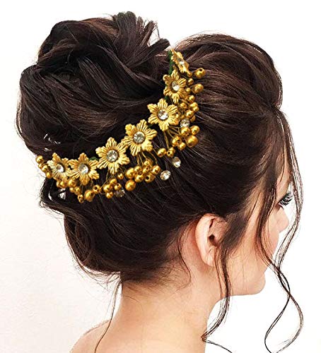 SHREEMEE 1 Stück Damen Haarnadeln Künstliche Blumen Accessoires für Frauen (Gold) von SHREEMEE