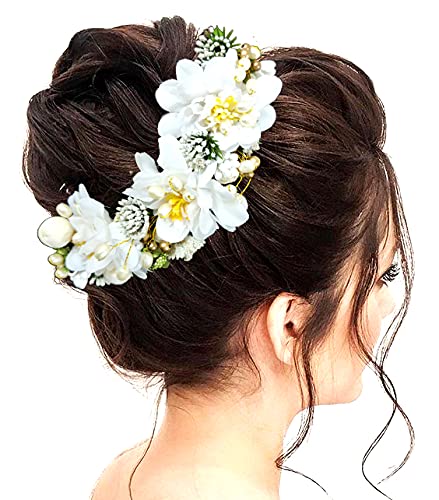 SHREEMEE Künstliche Blume Haarschmuck Und Haarnadel für Frauen - Weiß von SHREEMEE