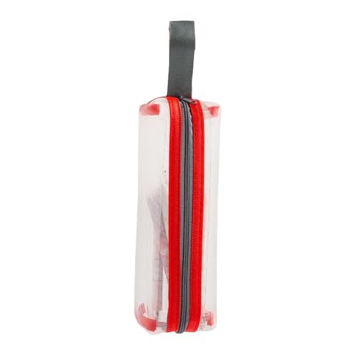 Federmäppchen 1 Stück transparentes durchsichtig stifttasche Kosmetiktasche Bleistift Tasche federtaschen Schreibwaren Organizer mit Griff und Reißverschluss für Schule Büro Kinder Reisen von SHTGOI