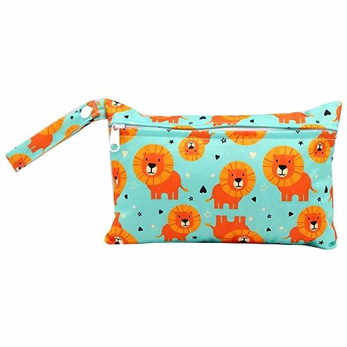 SHTGOI 2 Stück Windeltaschen Wetbag Organiser Beutel Wasserdicht Nasstaschen mit Reißverschluss 15 * 22.5cm Nappy Bags Stoffwindeln Taschen Wickeltasche für Kindergarten Baby Reisen Unterwegs 23# von SHTGOI