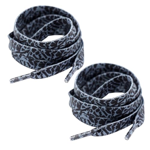 SHTGOI Schnürsenkel 2 Paar flache Schuhbänder bedruckte schnürung laces sneaker shoelaces shoelace schuhband für Sneaker turnschuhe Sportschuhe Basketballschuhe Freizeitschuhe Kinder Erwachsene von SHTGOI