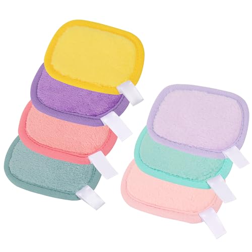 SHUBEIEUMI 7 Stück Waschbare und Wiederverwendbare Make-up Entferner Pads, Abschminkpads Waschbar, Wiederverwendbare Wattepads für alle Hauttypen von SHUBEIEUMI
