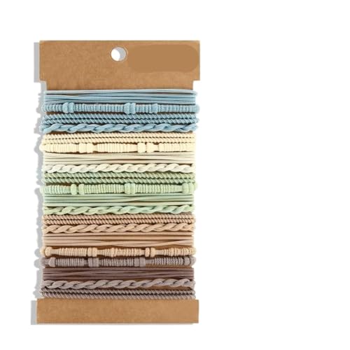 20 Stück Boho-Armbänder, Haargummis für Damen, elastische Haargummis, Mädchen, schwarzes Armband, Haarseil, Pferdeschwanz-Halter, Haarbänder (blau) von SHUIXIAYUE