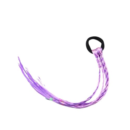 Bunte Perücken für Mädchen, Pferdeschwanz, Haarbänder, Haarbänder, Kopfbedeckung, Kinder-Haarschmuck, Haarschmuck (Doppelsofa 2) von SHUIXIAYUE