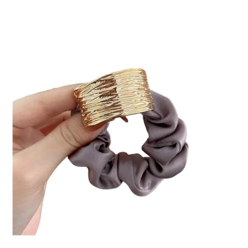 Großer Darmring aus Metall, Satin, für Damen, Gummibänder, Haargummis, Mädchen, Pferdeschwanz-Halter, Kopfschmuck, Haarschmuck (Doppelsofa 2) von SHUIXIAYUE