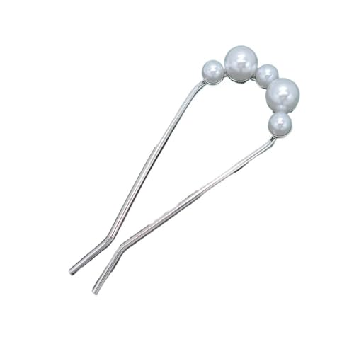 Perlen-Haarnadeln, U-förmige Metallmuschel-Haarspange, Haarnadeln, für Damen und Mädchen, Haarstyling-Zubehör (blau verzinkt) von SHUIXIAYUE