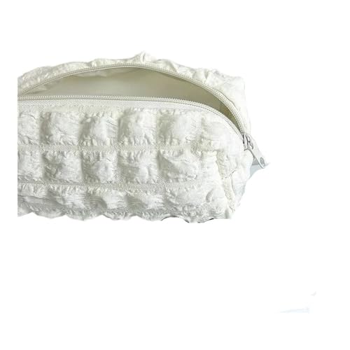 SHUIXIAYUE 1 x Kosmetiktasche, Make-up-Tasche, einfarbig, Federmäppchen, kreatives Kissen, Schulbedarf, Schreibwaren-Box, Kosmetik-Organizer, weiß, Einheitsgröße von SHUIXIAYUE