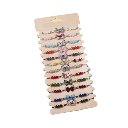 SHUIXIAYUE 12 Stück mehrfarbige Legierung Ölgemälde Schmetterling Kristall Perlen Armbänder für Männer und Frauen Freundschaftsarmbänder, Einheitsgröße, Achat SHUIXIAYUE 12 Stück mehrfarbige Legierung Ölgemälde Schmetterling Kristall Perlen Armbänder für Männer und Frauen Freundschaftsarmbänder, Einheitsgröße, Achat von SHUIXIAYUE