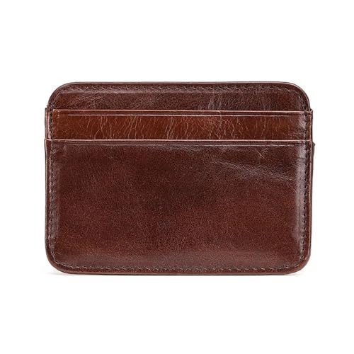 SHUIXIAYUE Dünne Vintage Herren Echtes Leder Kleine Geldbörse Slim Kreditkartenetui Geldtasche Ausweishülle Mini Geldbörse für Männer, weiß, Einheitsgröße von SHUIXIAYUE