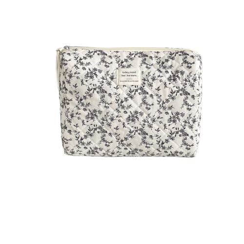 SHUIXIAYUE Fashion Ins Damen Quilttasche, Handtasche, Reise-Organizer, Kosmetik, Make-up, Aufbewahrungstasche, tragbare Tragetasche mit Reißverschluss, Schwarz, Handtasche, Einheitsgröße von SHUIXIAYUE