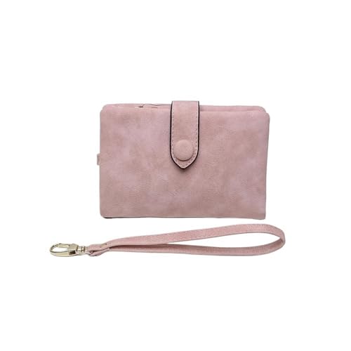 SHUIXIAYUE Geldbörse Damen Kurze Koreanische Süße Schnalle Double Discount Multi Card Change Handtasche, rose, Einheitsgröße von SHUIXIAYUE