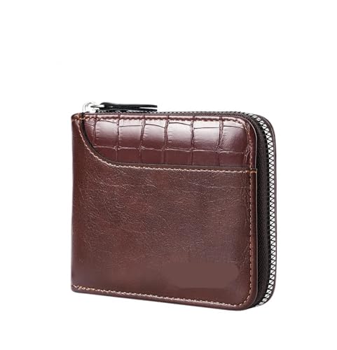 SHUIXIAYUE Herren-Geldbörse aus Leder, luxuriös, mit Reißverschluss, Kartenhalter mit Münzfach, weiß, Einheitsgröße von SHUIXIAYUE