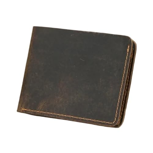 SHUIXIAYUE Herren Leder Geldbörse Echtleder Geldbörse Kartentasche Einfacher Retro Europäischer und Amerikanischer Stil, 6, Einheitsgröße von SHUIXIAYUE