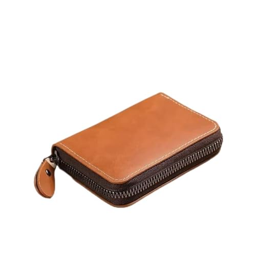 SHUIXIAYUE Kreditkartenetui mit 14/20 Fächern, schmal, echtes Leder, mit Reißverschluss, Ausweisfach, Münzgeldbörse, weiß, Einheitsgröße von SHUIXIAYUE