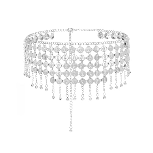 SHUIXIAYUE Modische Legierung Münzen Quaste Taille Kette für Frauen ethnische Bauchnabelkette Gürtel Verstellbarer Schmuck, Einheitsgröße, Achat SHUIXIAYUE Modische Legierung Münzen Quaste Taille Kette für Frauen ethnische Bauchnabelkette Gürtel Verstellbarer Schmuck, Einheitsgröße, Achat von SHUIXIAYUE