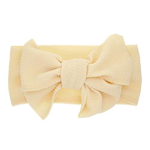 Headband Mädchen Blumen Kleinkinder-Kopfbedeckung Baby-Accessoires Kid Turban Babypflege Baby Haarschleife 6 Monate (2-Beige, One Size) von SHUIYUE