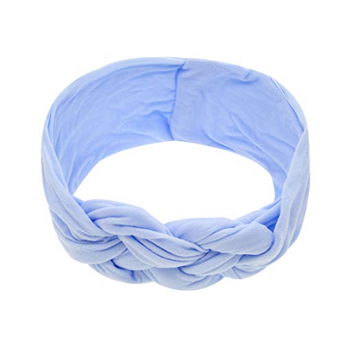 Kinder für Kleinkinder Baby-Accessoires Haarband Turban elastische Kopfbekleidung Babypflege Haarband Breit Kinder (Blue, One Size) von SHUIYUE